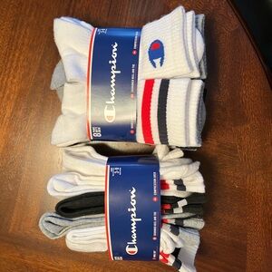Champion Boys White,black and Gray Socks